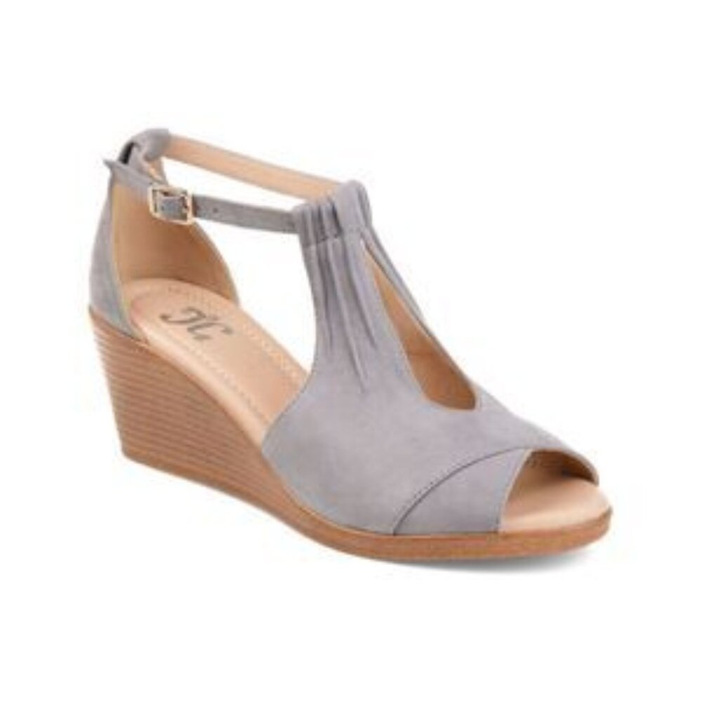 Journee Collection Kenzie Gray Wedges Size 8